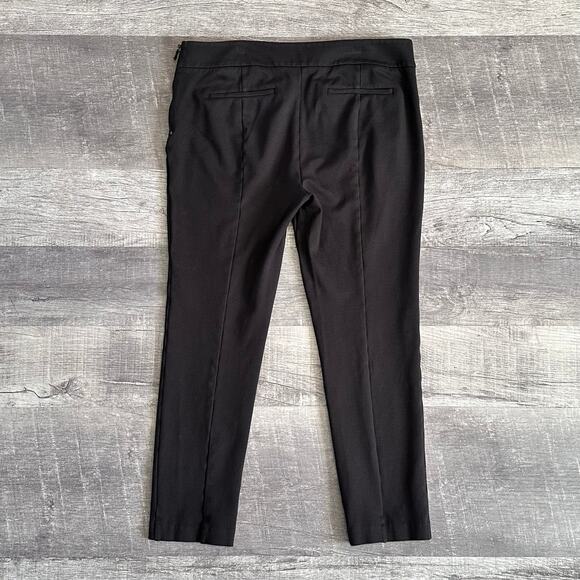 Ann Taylor Side Zip Knit Ankle Pant Womens 12 (34.5X27) High Rise Black Stretch - Picture 5 of 9